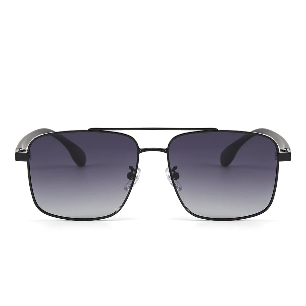 THE MEN THING Sunglasses J3293 - GLACIER LUXE - HD Polarised Sunglasses for Men - UV400 Protection, Stainless Steel Frame - Gradient Grey Lenses