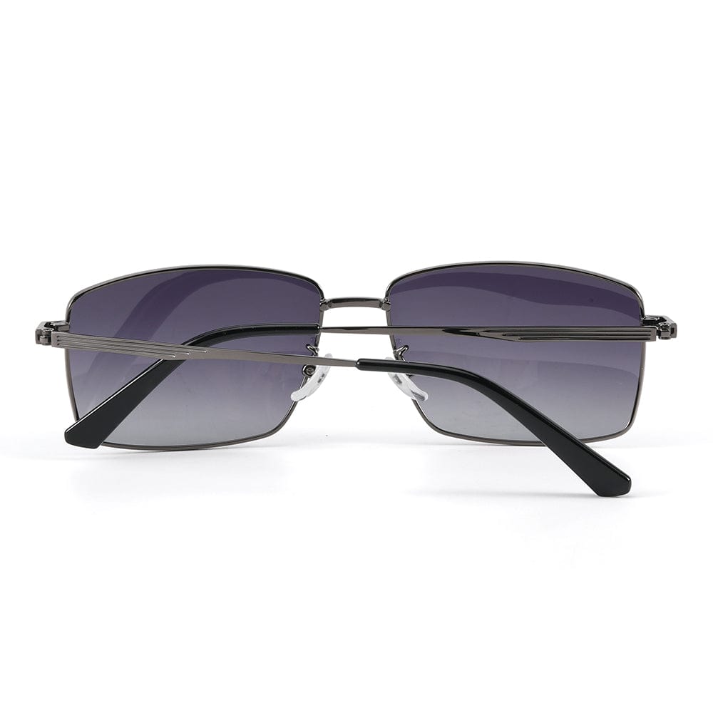 THE MEN THING Sunglasses J3298 - OBSIDIAN LUXE - HD Polarised Sunglasses for Men - UV400 Protection, Stainless Steel Frame - Gradient Grey Lenses