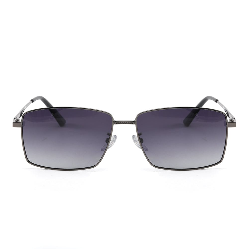 THE MEN THING Sunglasses J3298 - OBSIDIAN LUXE - HD Polarised Sunglasses for Men - UV400 Protection, Stainless Steel Frame - Gradient Grey Lenses