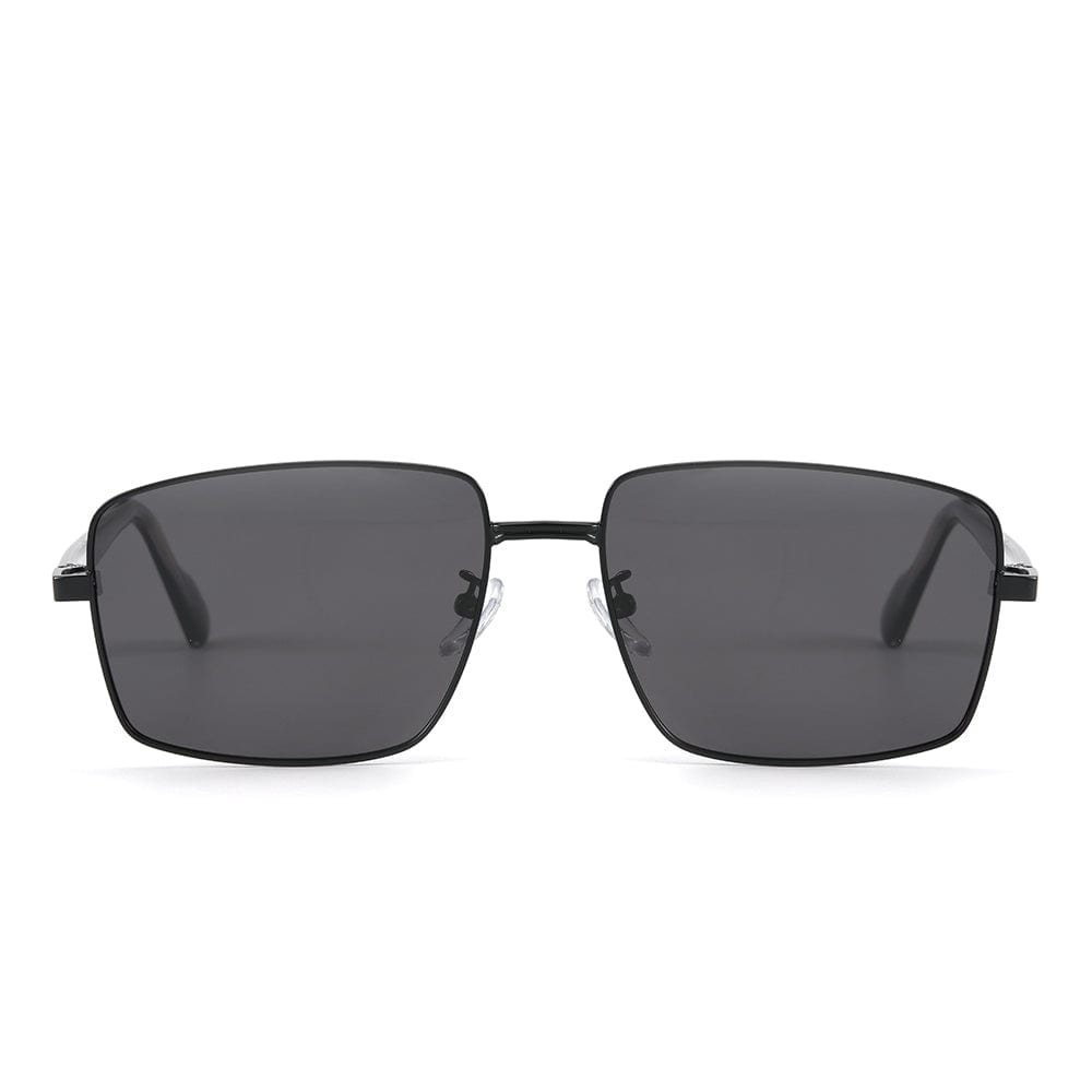 THE MEN THING Sunglasses J3305 - PHANTOM SHADE - HD Polarised Sunglasses for Men - UV400 Protection, Stainless Steel Frame - Black Lenses