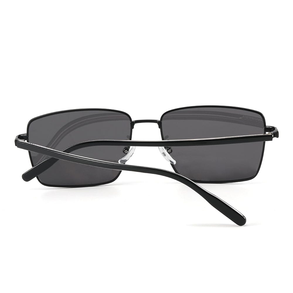 THE MEN THING Sunglasses J3308 - SLEEK VANTAGE- HD Polarised Sunglasses for Men - UV400 Protection, Stainless Steel Frame - Black Lens