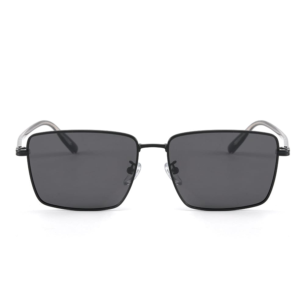 THE MEN THING Sunglasses J3308 - SLEEK VANTAGE- HD Polarised Sunglasses for Men - UV400 Protection, Stainless Steel Frame - Black Lens