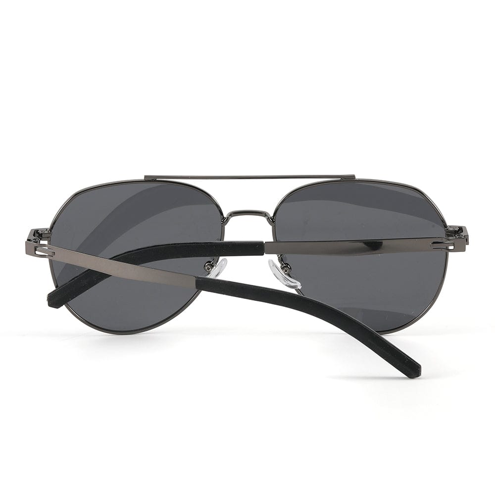 THE MEN THING Sunglasses J3332 - MYSTIC ARC - HD Polarised Sunglasses for Men - UV400 Protection, Stainless Steel Frame - Gradient Black Lens