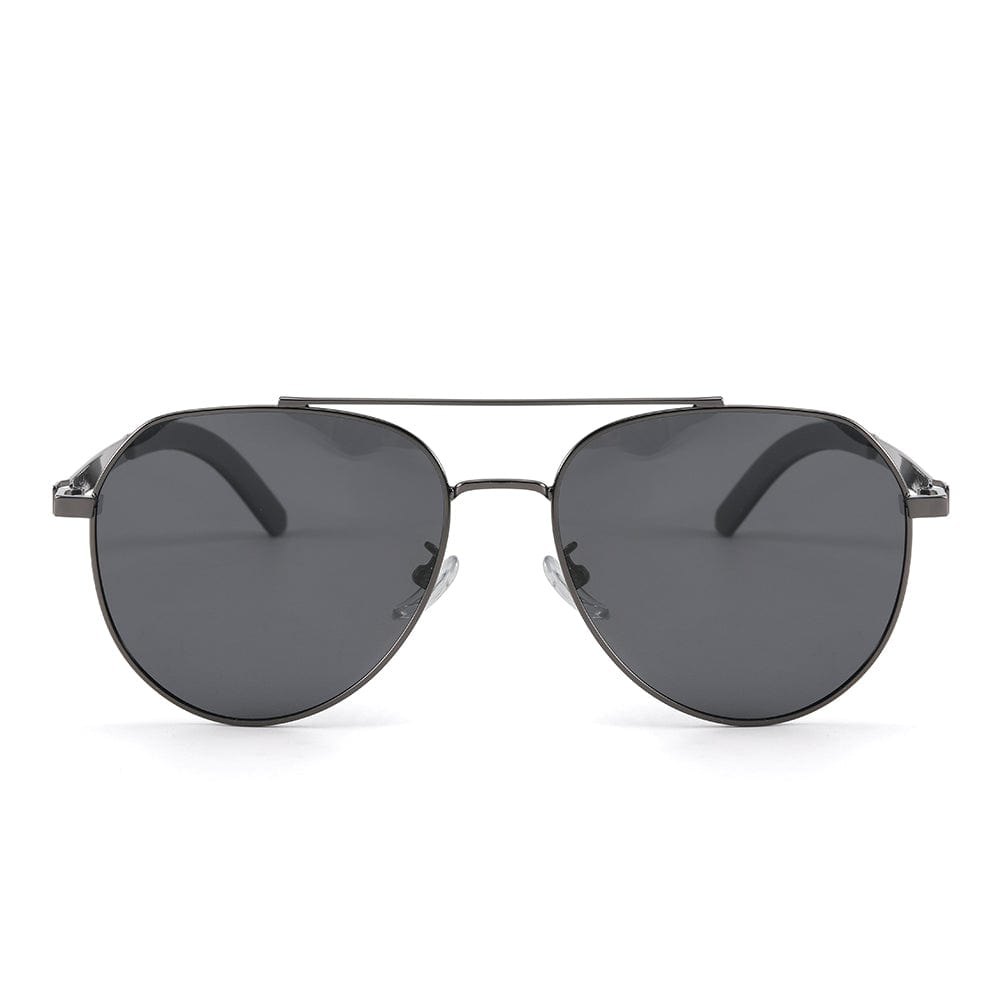 THE MEN THING Sunglasses J3332 - MYSTIC ARC - HD Polarised Sunglasses for Men - UV400 Protection, Stainless Steel Frame - Gradient Black Lens