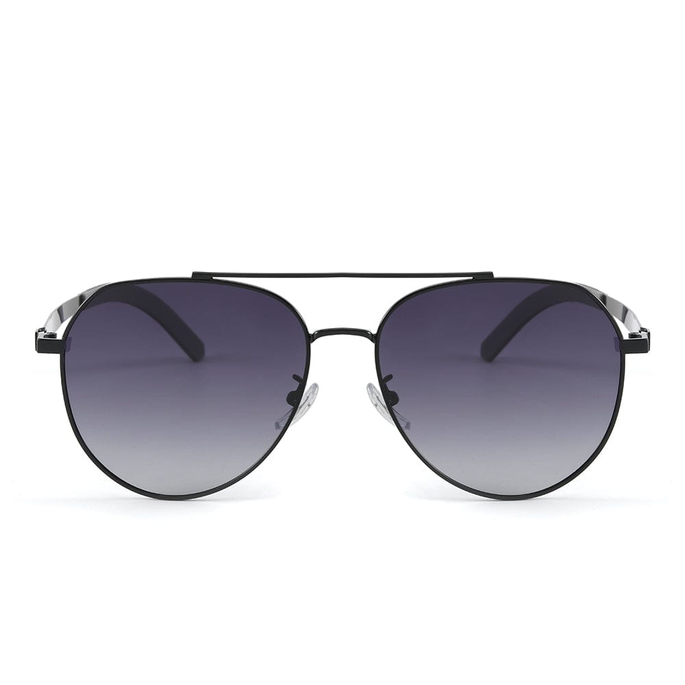 THE MEN THING Sunglasses J3332 - MYSTIC ARC - HD Polarised Sunglasses for Men - UV400 Protection, Stainless Steel Frame - Gradient Grey Lens