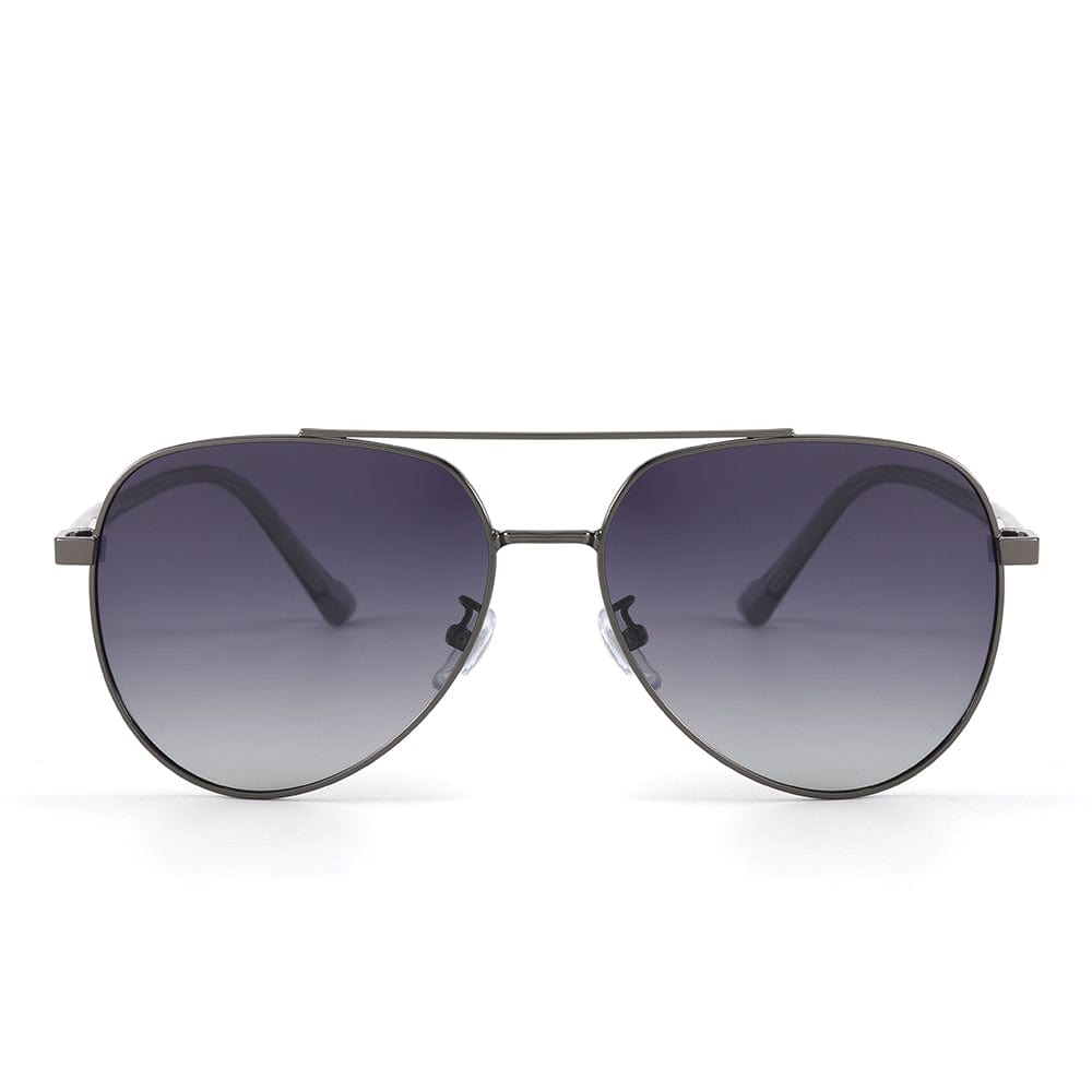 THE MEN THING Sunglasses J3335 - SUNLIT ELEGANCE - HD Polarised Sunglasses for Men - UV400 Protection, Stainless Steel Frame - Gunmetal Frame with Gradient Lens