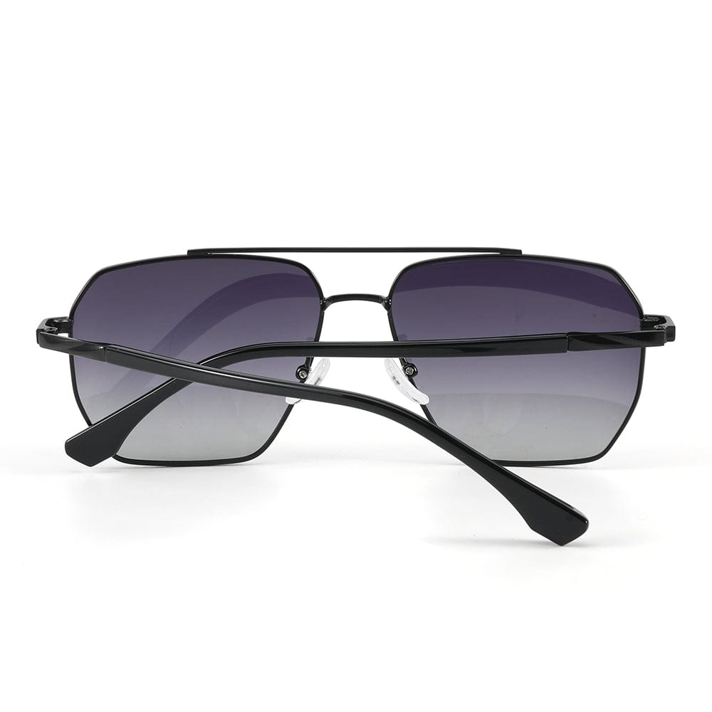THE MEN THING Sunglasses J3337- SPECTRA NOIR- HD Polarised Sunglasses for Men - UV400 Protection, Stainless Steel Frame - Black Frame with Gradient Grey Lens
