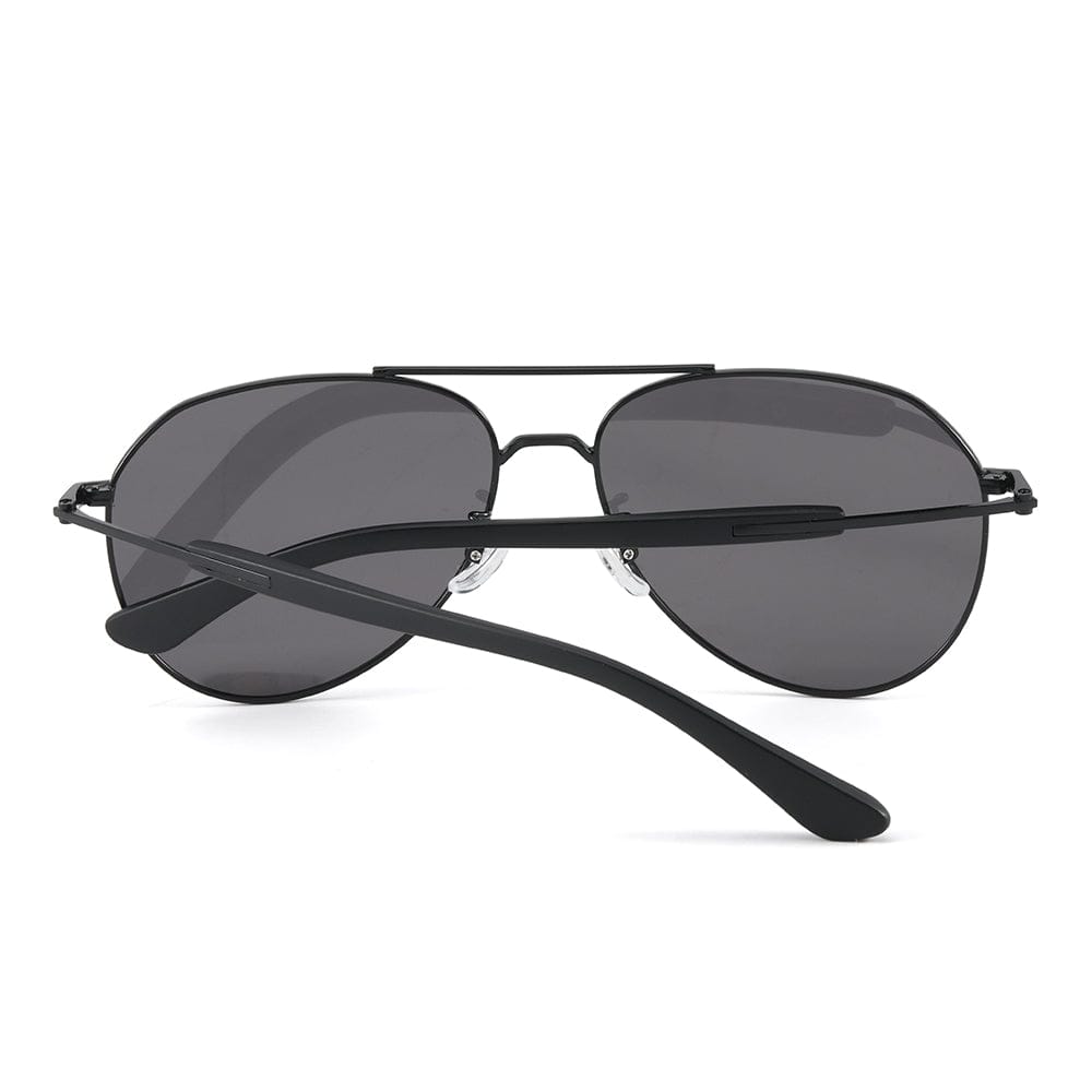 THE MEN THING Sunglasses J3338 - SLATE SOAR - HD Polarised Sunglasses for Men - UV400 Protection, Stainless Steel Frame - Black Frame with Gradient Grey Lens