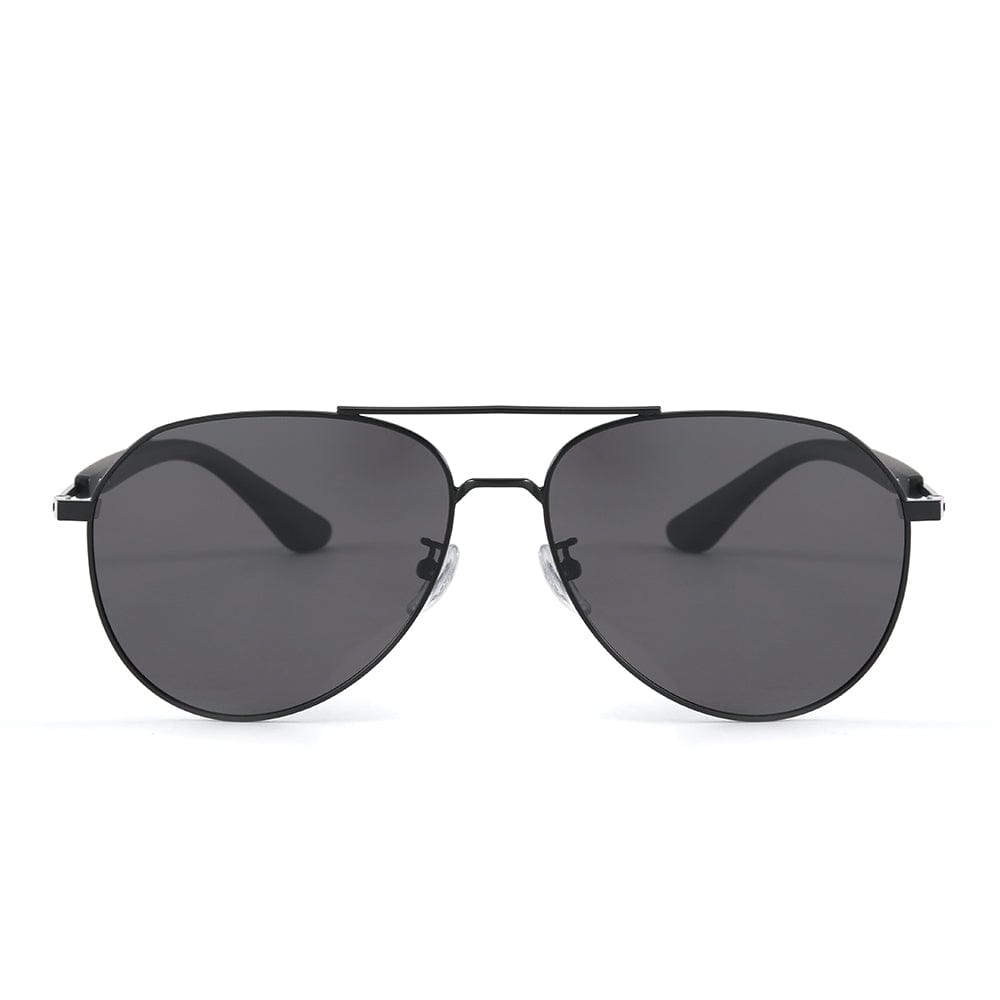 THE MEN THING Sunglasses J3338 - SLATE SOAR - HD Polarised Sunglasses for Men - UV400 Protection, Stainless Steel Frame - Black Frame with Gradient Grey Lens