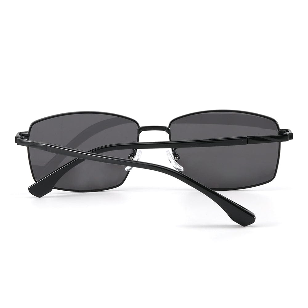 THE MEN THING Sunglasses J3351 - MISTY NOIR - HD Polarised Sunglasses for Men - UV400 Protection, Stainless Steel Frame - Black Frame with Black Lens