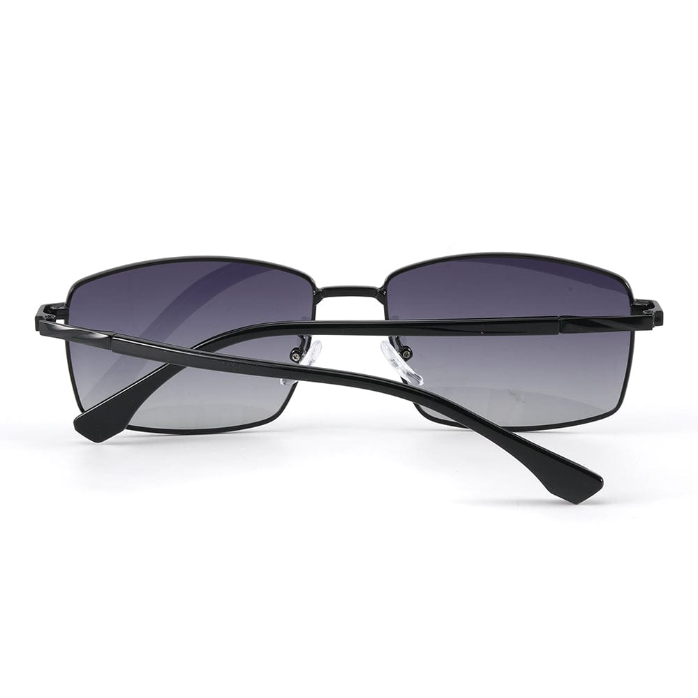 THE MEN THING Sunglasses J3351 - MISTY NOIR - HD Polarised Sunglasses for Men - UV400 Protection, Stainless Steel Frame - Black Frame with Gradient Lens