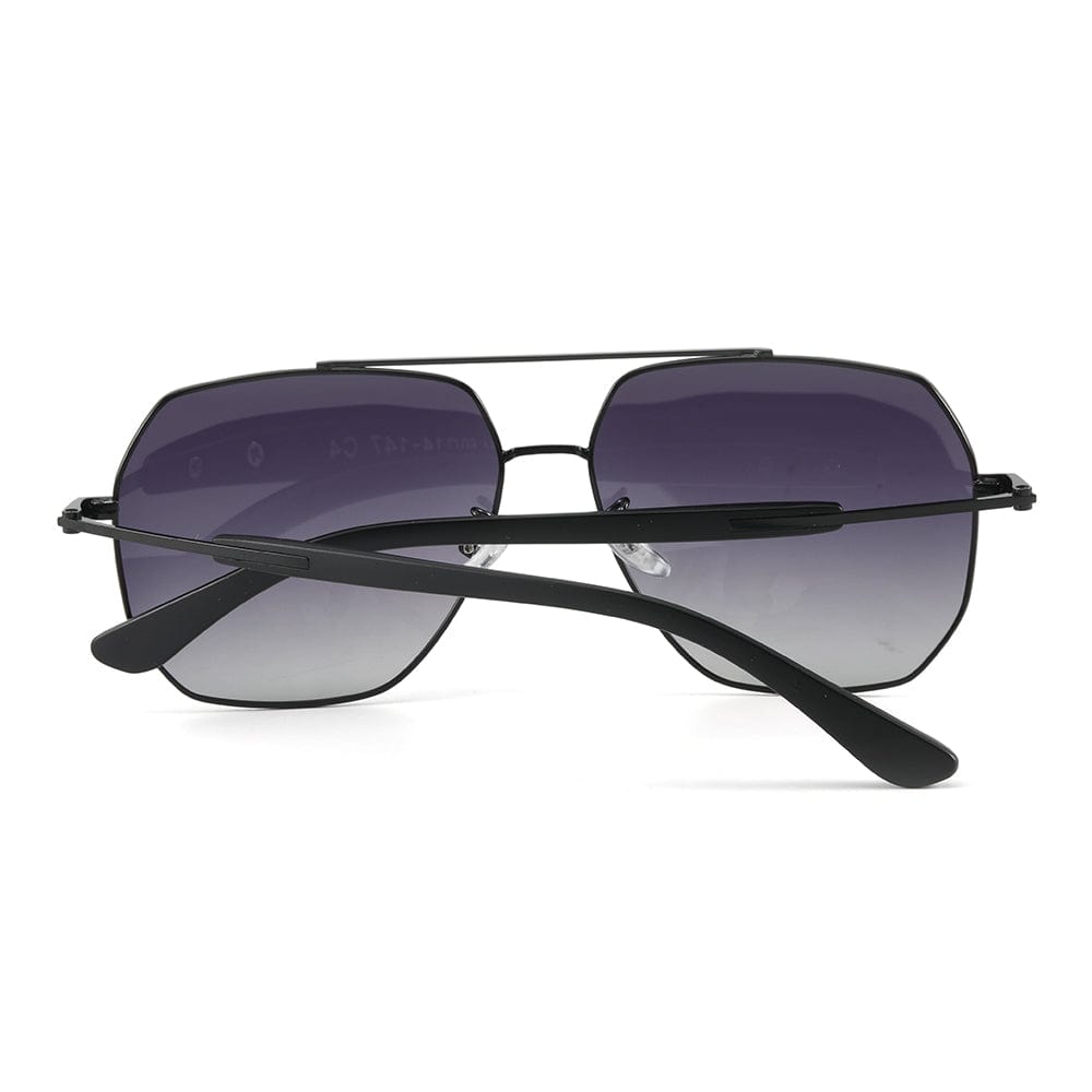 THE MEN THING Sunglasses J3354 - NOVA SHADE - HD Polarised Sunglasses for Men - UV400 Protection, Stainless Steel Frame - Black Frame with Gradient Grey Lens