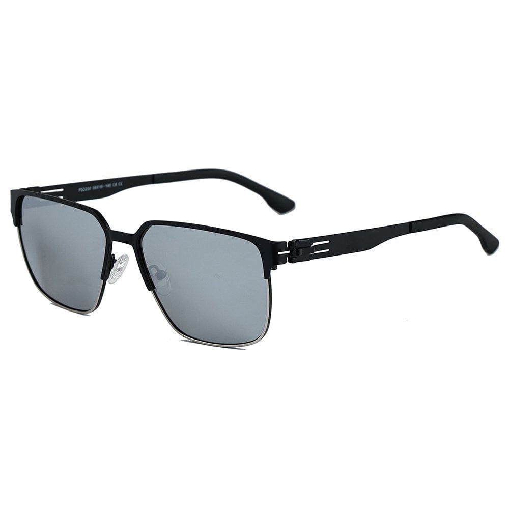 THE MEN THING Sunglasses Silver Mirror 2200 OPTIX CORE HD Polarized Sunglasses for Men - UV400 Protection, Stainless Steel Frame