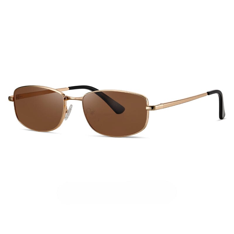 THE MEN THING Sunglasses Solid Brown S15108 GRIDLINE SERIES HD Polarized Sunglasses for Men - UV400 Protection, Stainless Steel Frame