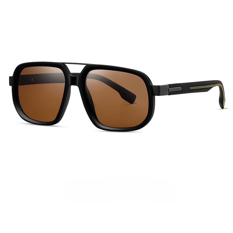 THE MEN THING Sunglasses Solid Brown S15113 SAVANNA LUXE HD Polarized Sunglasses for Men - UV400 Protection, Stainless Steel Frame