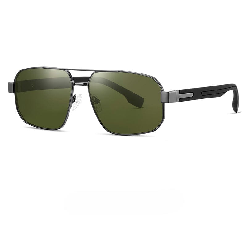 THE MEN THING Sunglasses Solid Olive Green S15107 TACTICAL EDGE HD Polarized Sunglasses for Men - UV400 Protection, Stainless Steel Frame
