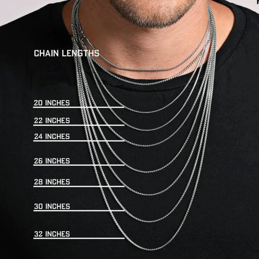 THE MEN THING 28" Chain - ROUNDED BOX - 3mm - Discounted