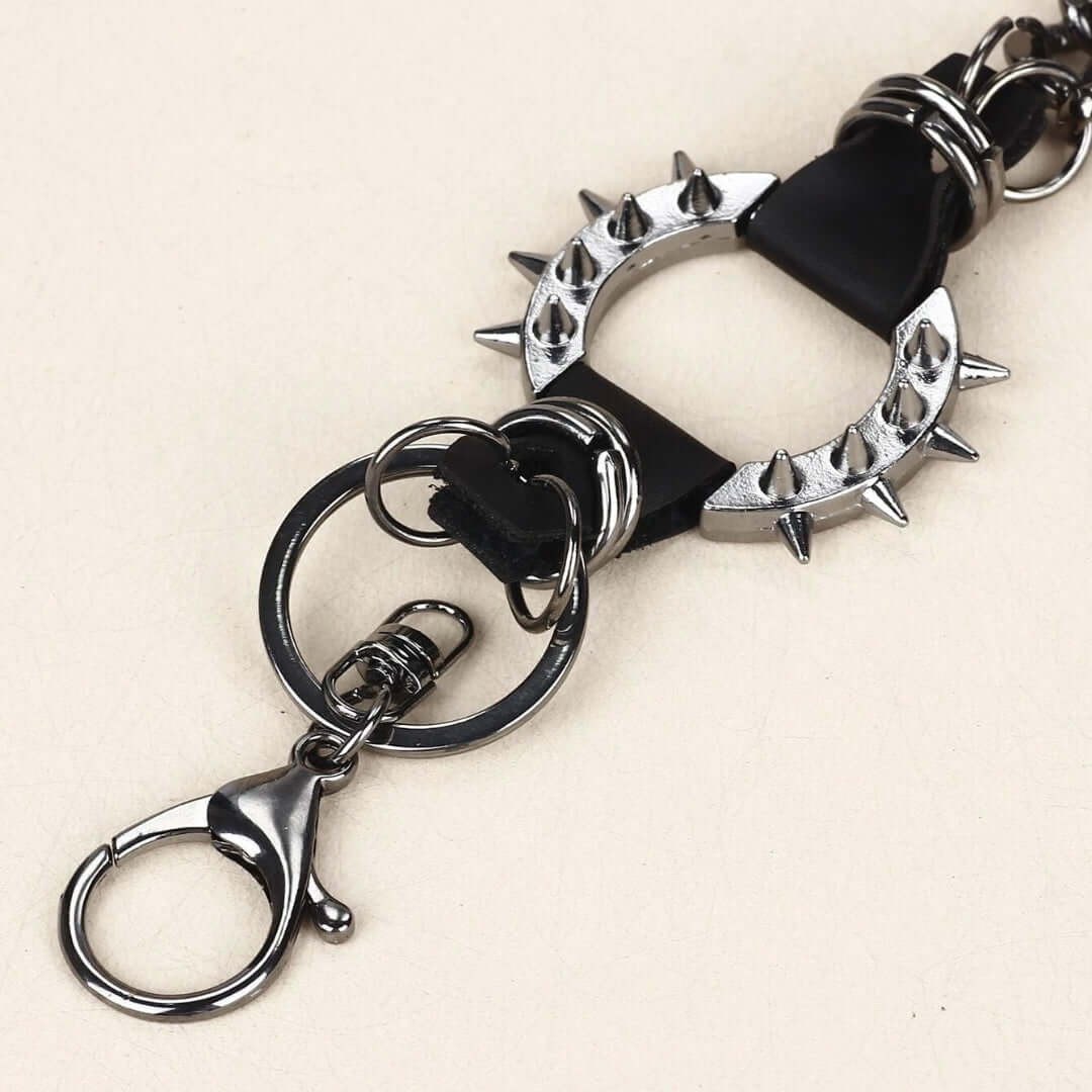 THE MEN THING Biker Fashion SHADOW LINK CHAIN BLACK - Alloy Wallet Biker Jeans Chain with Lobster Clasps for Men & Boys - "22.5"inch