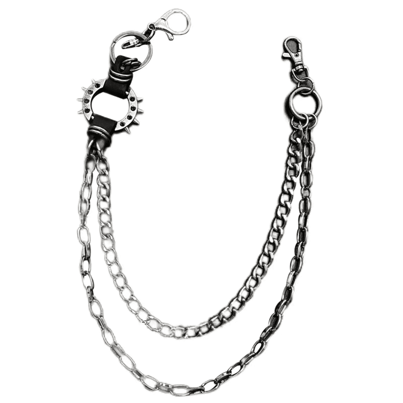 THE MEN THING Biker Fashion SHADOW LINK CHAIN BLACK - Alloy Wallet Biker Jeans Chain with Lobster Clasps for Men & Boys - "22.5"inch