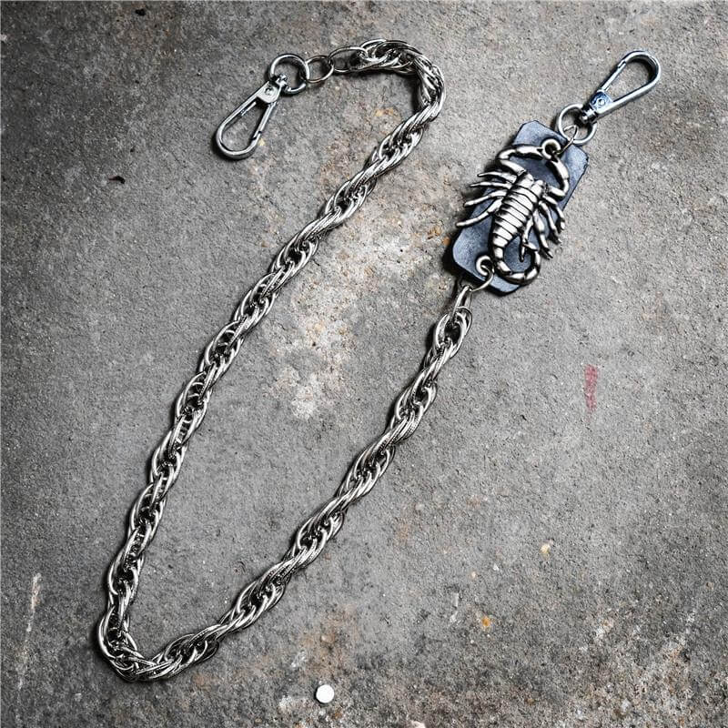 THE MEN THING Biker Fashion STINGER CHAIN - Alloy Heavy Wallet Biker Jeans Chain with Lobster Clasps for Men & Boys - "27"inch