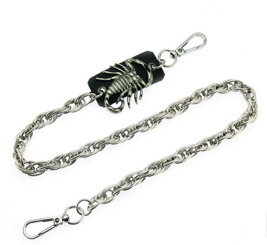 THE MEN THING Biker Fashion STINGER CHAIN - Alloy Heavy Wallet Biker Jeans Chain with Lobster Clasps for Men & Boys - "27"inch