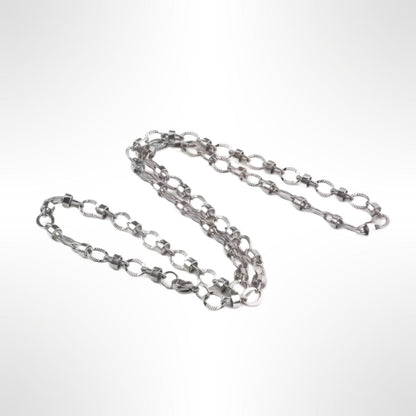 THE MEN THING Chain ALPHA LINK - 4.5mm Chain Pure Stainless Steel 23inch for Men & Boys
