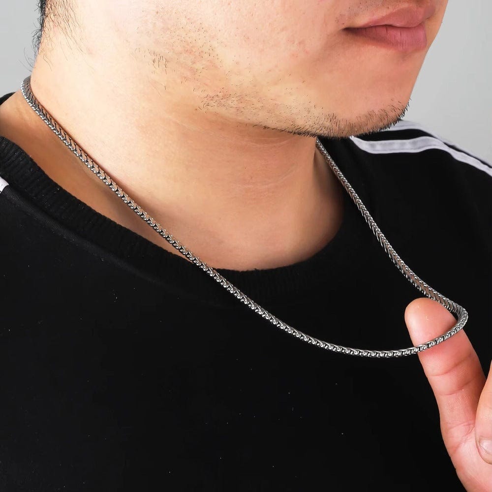 THE MEN THING Chain ALUREON - 5mm Chain Pure Stainless Steel 23inch for Men & Boys