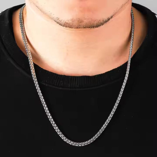 THE MEN THING Chain ALUREON - 5mm Chain Pure Stainless Steel 23inch for Men & Boys