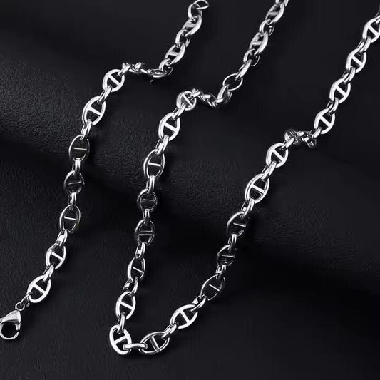 THE MEN THING Chain CAELION - 8mm Chain Pure Stainless Steel 23inch for Men & Boys