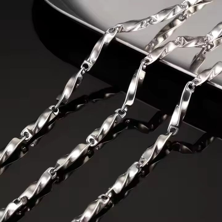 THE MEN THING Chain CELESTIAL LINKS - 4mm Chain Pure Stainless Steel 23inch for Men & Boys