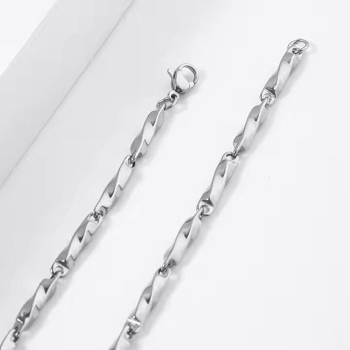 THE MEN THING Chain CELESTIAL LINKS - 4mm Chain Pure Stainless Steel 23inch for Men & Boys