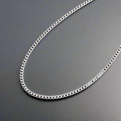 THE MEN THING Chain DIAMOND-CUT CUBAN CHAIN - 6mm Pure  Stainless Steel Chain - 21.5inch for Men & Boys
