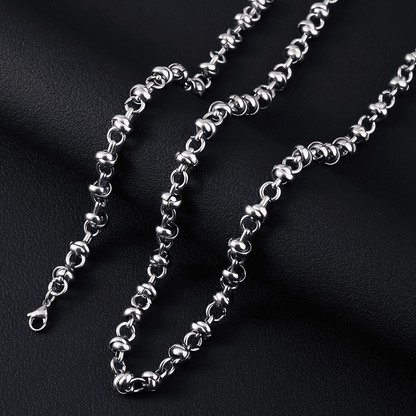 THE MEN THING Chain ELARION - 8mm Chain Pure Stainless Steel 23inch for Men & Boys