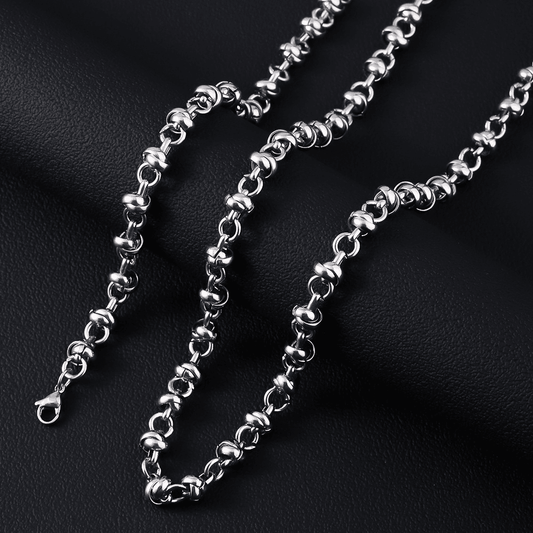 THE MEN THING Chain ELARION - 8mm Chain Pure Stainless Steel 23inch for Men & Boys