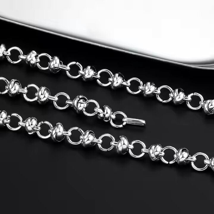 THE MEN THING Chain ELARION - 8mm Chain Pure Stainless Steel 23inch for Men & Boys
