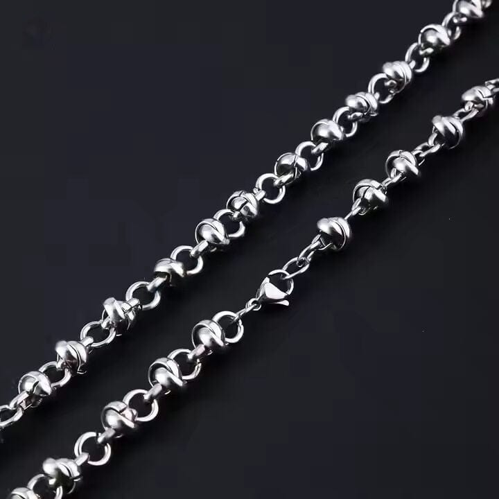 THE MEN THING Chain ELARION - 8mm Chain Pure Stainless Steel 23inch for Men & Boys