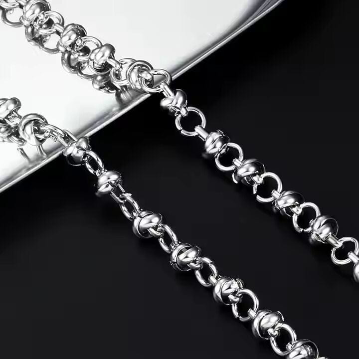 THE MEN THING Chain ELARION - 8mm Chain Pure Stainless Steel 23inch for Men & Boys