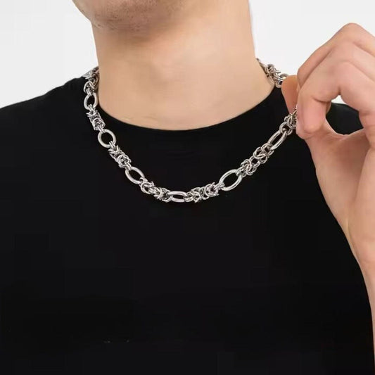 THE MEN THING Chain GRIDON - 9mm Chain Pure Stainless Steel 23inch for Men & Boys