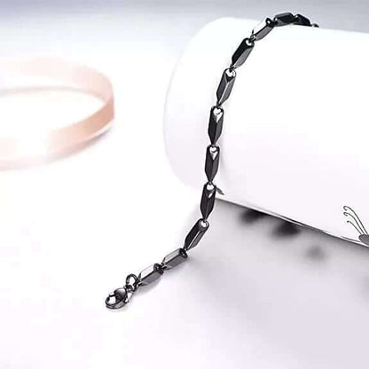 THE MEN THING Chain RICE CHAIN BLACK - Stainless Steel  24inch Chain