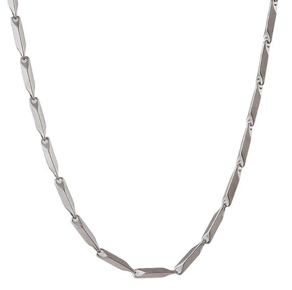 THE MEN THING Chain RICE CHAIN - Pure Stainless Steel 24inch - European Trending Style - Necklace for Men & Boy