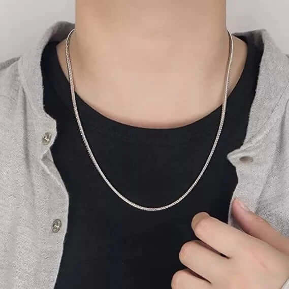 THE MEN THING Chain ROUND SNAKE - Chain for Men - 2.3mm Stainless Steel 24inch for Men & Boys