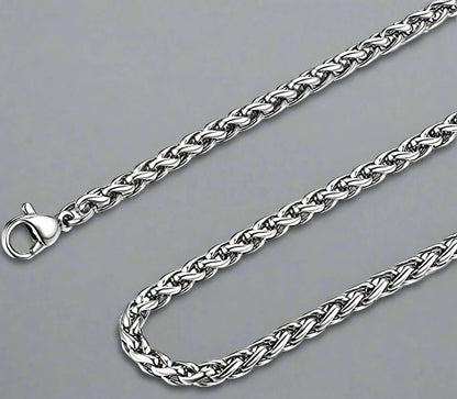 THE MEN THING Chain SPIGA CHAIN-  5mm Chain Stainless Steel 21.5inch for Men & Boys