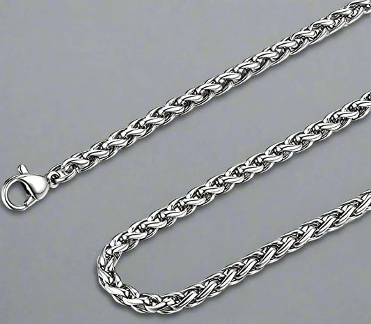 THE MEN THING Chain SPIGA CHAIN-  5mm Chain Stainless Steel 21.5inch for Men & Boys