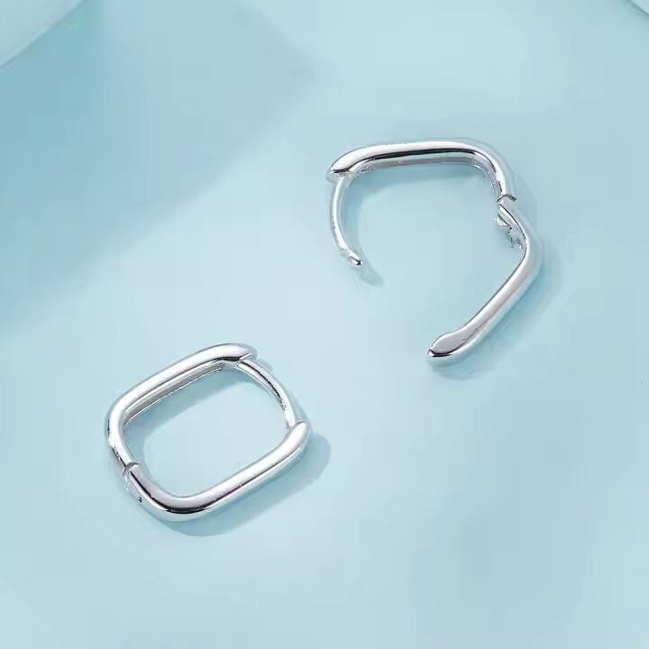 THE MEN THING Earring BOXED LINK - 10mm Pure Titanium Steel Hoop Earrings for Men & Boys (2pcs)