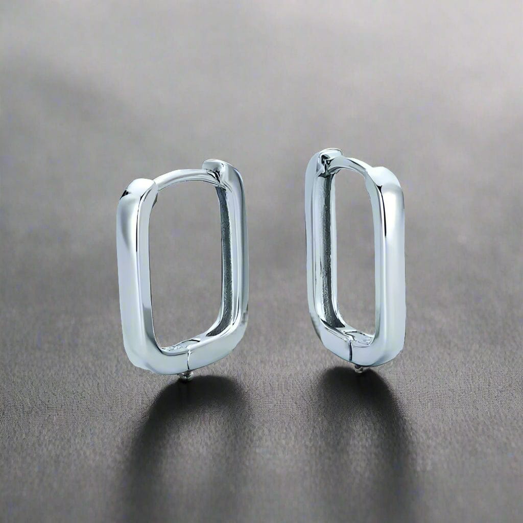 THE MEN THING Earring BOXED LINK - 10mm Pure Titanium Steel Hoop Earrings for Men & Boys (2pcs)