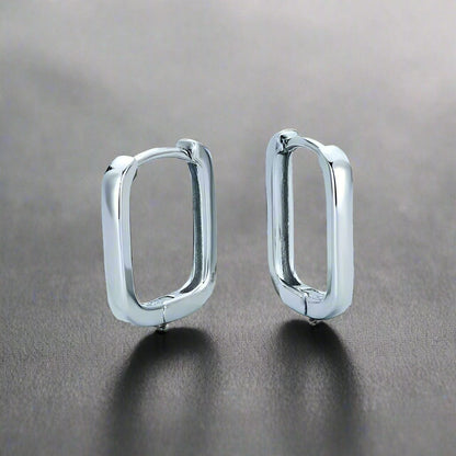 THE MEN THING Earring BOXED LINK - 10mm Pure Titanium Steel Hoop Earrings for Men & Boys (2pcs)