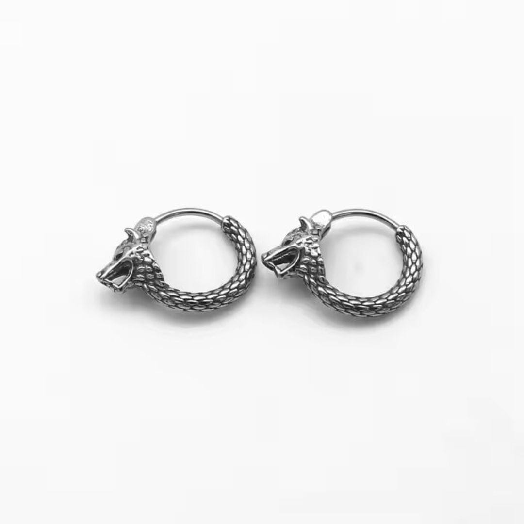 THE MEN THING Earring DIREWOLF - 5mm Titanium Steel Hoop Earrings for Men & Boys (2pcs)