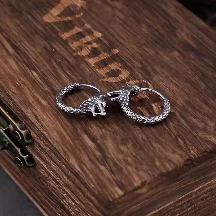 THE MEN THING Earring DIREWOLF - 5mm Titanium Steel Hoop Earrings for Men & Boys (2pcs)