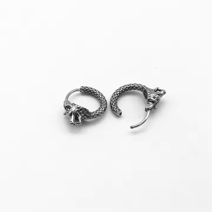 THE MEN THING Earring DIREWOLF - 5mm Titanium Steel Hoop Earrings for Men & Boys (2pcs)