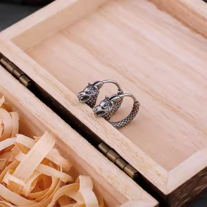 THE MEN THING Earring DIREWOLF - 5mm Titanium Steel Hoop Earrings for Men & Boys (2pcs)